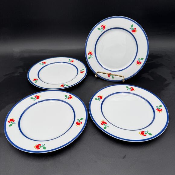 Fitz and Floyd "Fleuri" Salad Plates Set of 4 Vintage 7 5/8 inch - Picture 1 of 8